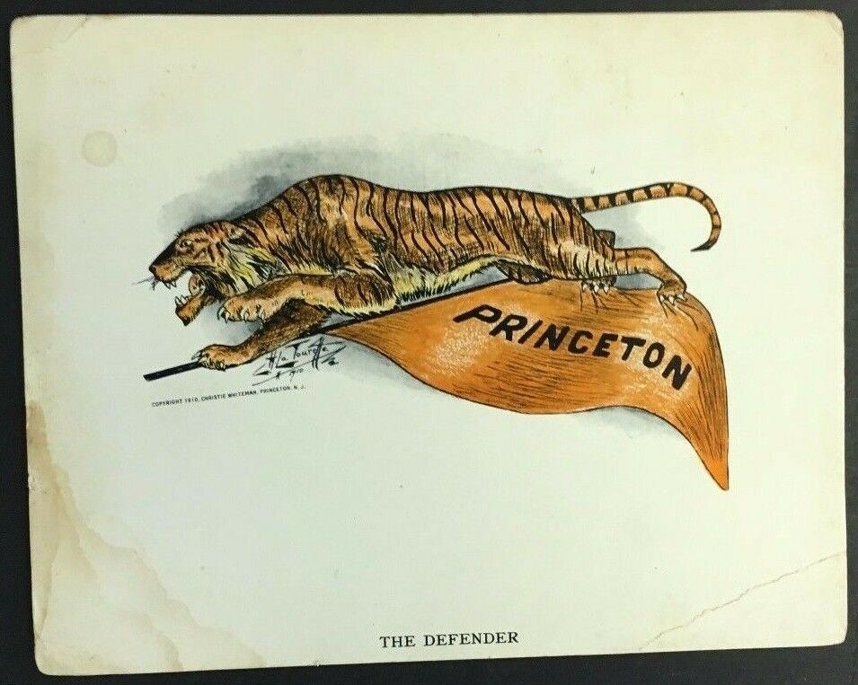 1910 Princeton NCAA Football Post Card The Defender Sports Postcard Unposted