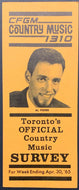 1965 CFGM Country Music 1310 Radio Survey Chart Toronto Connie Smith Jim Reeves
