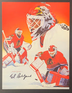 Ed Belfour Autographed Chicago Blackhawk NHL Hockey Photo Signed 8x10 Vintage