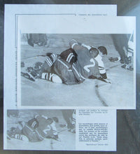 Load image into Gallery viewer, 1962 Maple Leaf Gardens Stanley Cup Finals Press Photo Blackhawks vs Maple Leafs
