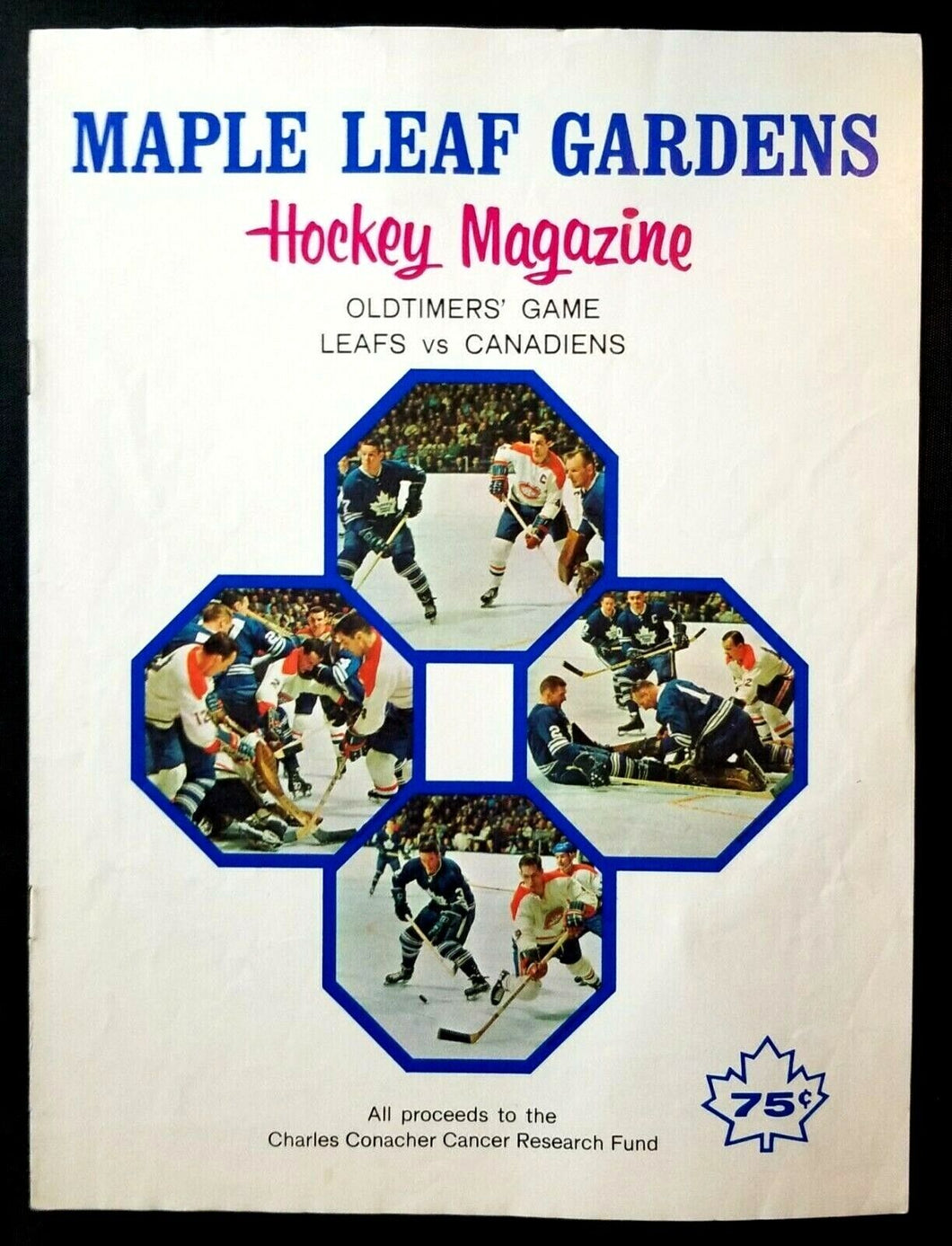 1968 Maple Leaf Gardens Canada NHL Old Timers VTG HKY Program Leafs Canadiens