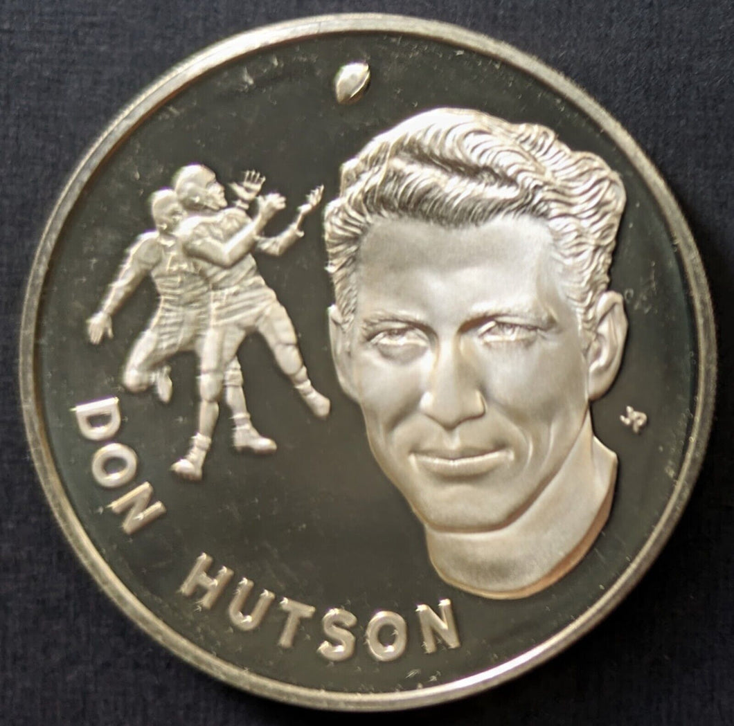 1972 Don Hutson Pro Football Hall Of Fame Medal Franklin Mint 1 Troy Oz. NFL