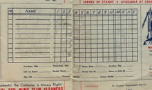 Load image into Gallery viewer, 1948 Rochester Red Wings Baseball Scorecard AAA Program vs Newark Bears
