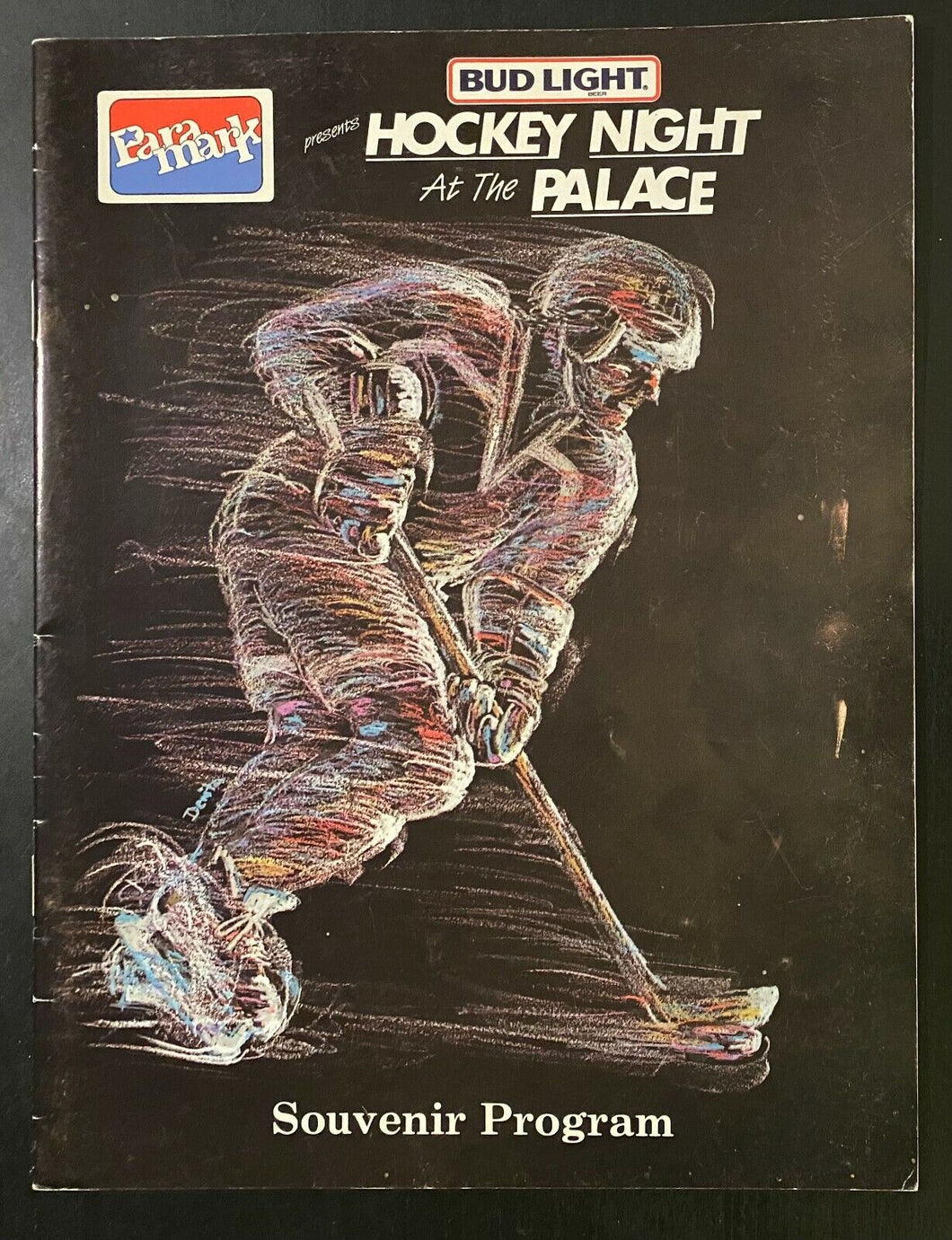 1984 NHL Hockey Program Los Angeles Kings v Winnipeg Jets Vintage SF Cow Palace