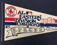 Load image into Gallery viewer, 1986 Boston Red Sox Eastern Division Champions Baseball Scroll Pennant MLB
