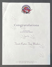 Load image into Gallery viewer, 1995-96 Toronto Raptors Inaugural NBA Basketball Season Team Signed Pennant LOA
