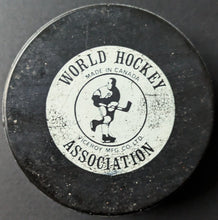 Load image into Gallery viewer, Quebec Nordiques WHA Game Used Hockey Puck Official Viceroy MFG Co. Vintage
