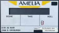 2009 Amelia Set Used Film Slate Earhart Biopic Movie Hilary Swank Richard Gere