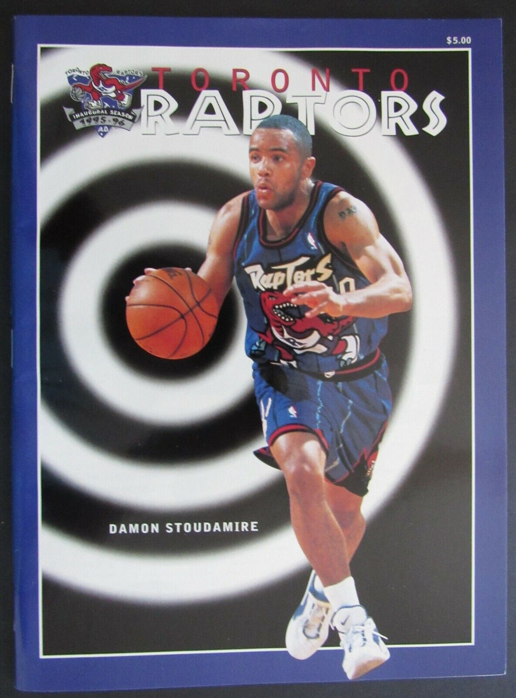 1996 Skydome Last Game Of Inaugural Season Program Raptors vs 76ers Stoudamire