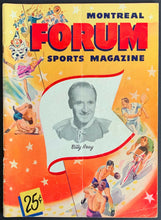 Load image into Gallery viewer, 1949 Montreal Forum Hockey Program Canadiens vs New York Rangers Maurice Richard
