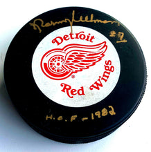 Load image into Gallery viewer, Norm Ullman Signed Detroit Red Wings NHL Hockey Puck Autographed HOF 1982
