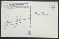 Jean Beliveau Autographed Postcard Vintage NHL Hall Of Famer Canadiens Hockey