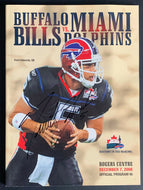 Trent Edwards Autographed 2008 NFL Football Program Bills vs Miami Dolphins