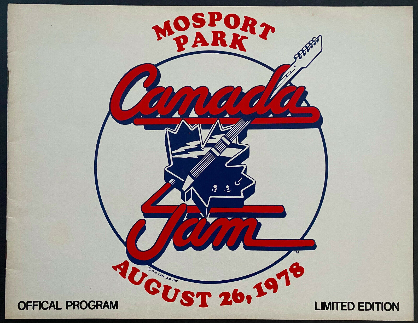 1978 Canada Jam Concert Program Mosport Park Triumph Doobies A.RS