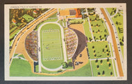 1940's William and Mary University Stadium Football Unposted Postcard Vintage