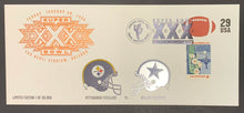Load image into Gallery viewer, 1996 Super Bowl XXX Pittsburgh Steelers vs Dallas Cowboys NFL 1st day Cover
