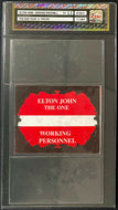 1992-93 Elton John Working Personnel Backstage Pass icert EX 5.5 Vintage Music