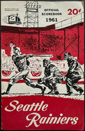 1961 Seattle Rainiers vs. Tacoma Giants Program Complete Unscored Baseball VTG