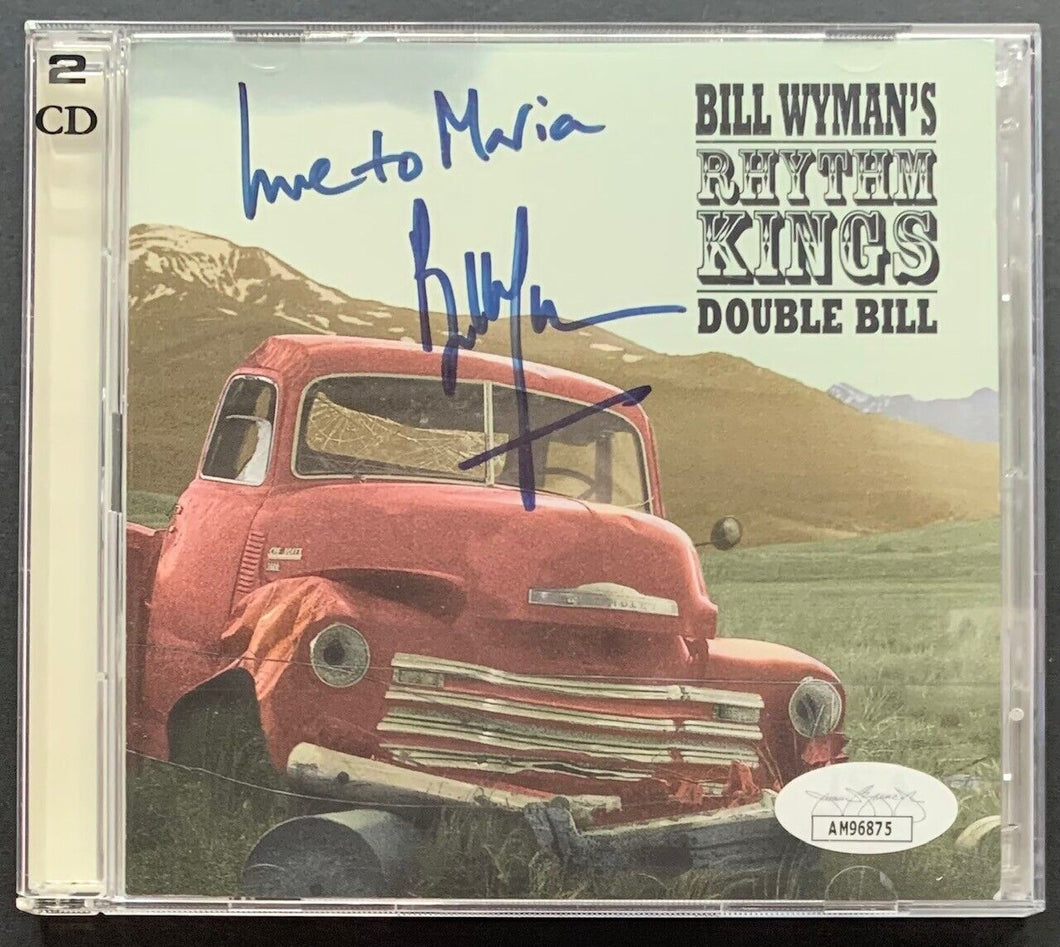 Bill Wyman Rhythm Kings Double Bill Autographed CD Rolling Stones Bassist JSA