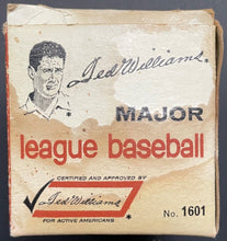 Load image into Gallery viewer, 1964 Ted Williams Autographed Original Box Sears Roebucks Baseball Signed LOA
