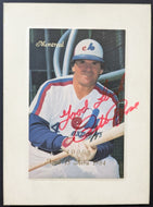 Pete Rose Autographed Plaque Photo Postcard Montreal Expos Reds Signed MLB