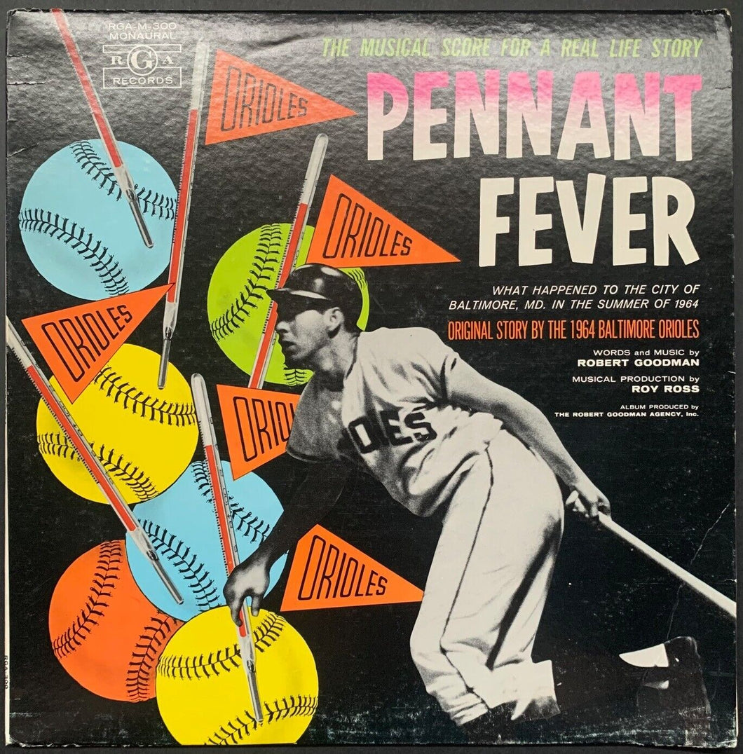 1964 Baltimore Orioles Pennant Fever LP Record MLB Vintage Wally Bunker Baseball