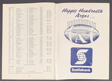 Load image into Gallery viewer, 1974 CFL Toronto Argonuats Media Guide + Pinback 1874-1974 Vintage Football
