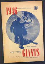 Load image into Gallery viewer, 1946 New York Giants Baseball Program Polo Grounds vs. Philadelphia Phillies MLB
