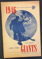 1946 New York Giants Baseball Program Polo Grounds vs. Philadelphia Phillies MLB