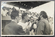1959 Fidel Castro Cuban Dictator at the Ballpark Vintage 1 Photo Historical LOA