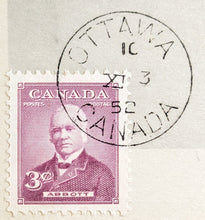 Load image into Gallery viewer, Canadian Primi Minister John Abbott Postcard + His Stamp Vintage
