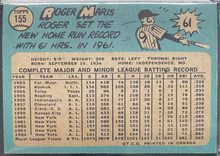Load image into Gallery viewer, 1965 O-Pee-Chee Roger Maris #155 New York Yankees MLB Card PSA EX 5

