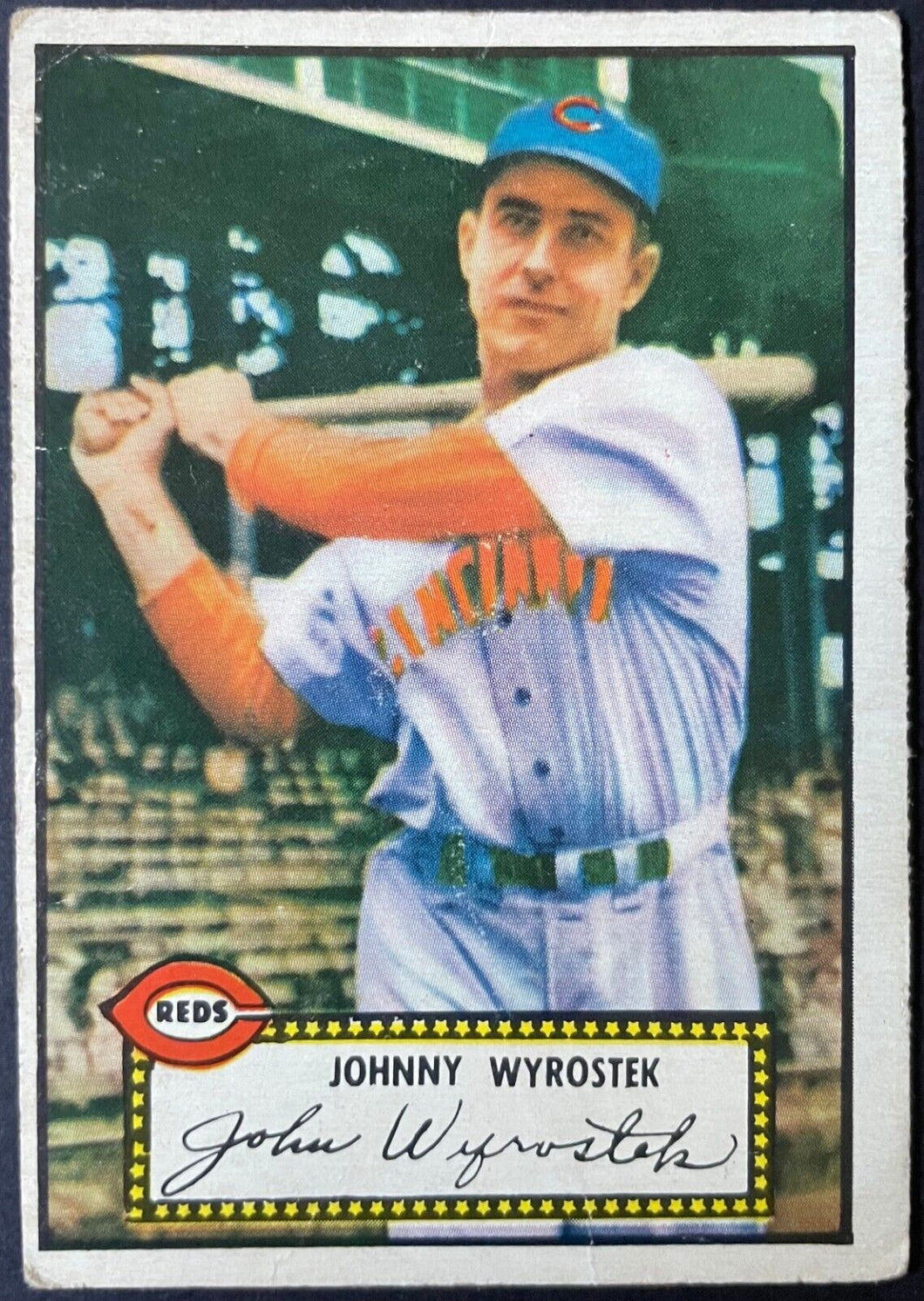 1952 Topps Baseball Johnny Wyrostek #13 Cincinnati Reds Vintage MLB Card