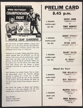 Load image into Gallery viewer, 1965 Cassius Clay v Sonny Liston Handbill Maple Leaf Gardens Muhammad Ali Boxing
