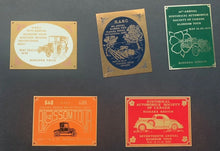 Load image into Gallery viewer, 9 Vintage Plaques Niagara Falls Blossom Tour Antique Car Badges 1969-present
