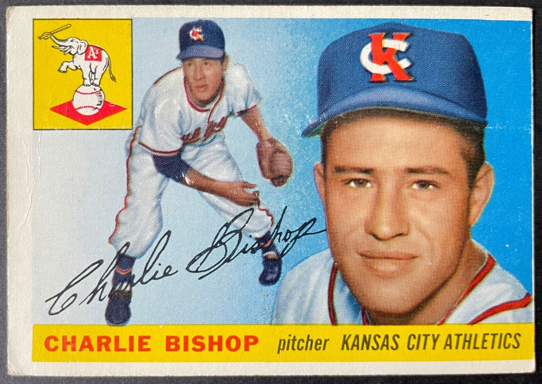 1955 Topps Baseball #96 Charlie Bishop Kansas City Athletics Vintage MLB Card