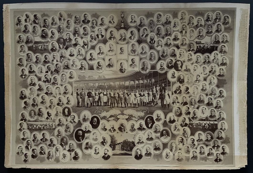 1898 Rare Historic Cabinet Photo Montreal Football Club Honouring 1st 30 Years