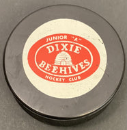 1970's OHA Dixie Beehives Rare Hockey Puck Jr. A Viceroy Game Puck Blankback