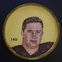 Load image into Gallery viewer, 1963 Nalley&#39;s Potato Chips CFL Football Token Plastic Coin #146 Tom Hinton Lions
