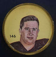 1963 Nalley's Potato Chips CFL Football Token Plastic Coin #146 Tom Hinton Lions