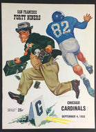 1955 NFL Football Program San Francisco 49ers vs Chicago Cardinals Kezar Stadium