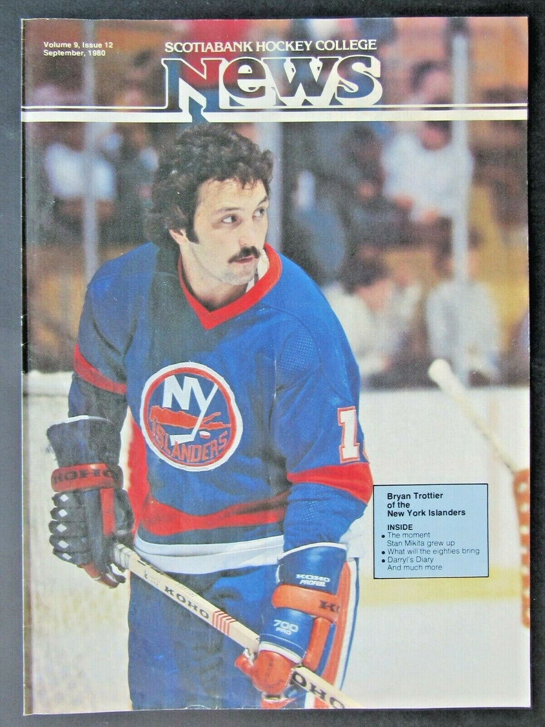 1980 Vintage Scotiabank Hockey College News NHL NY Islanders Bryan Trottier