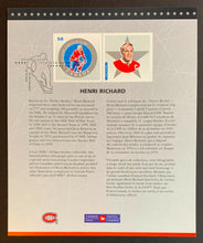 Load image into Gallery viewer, Montreal Canadien NHL All Star Lithograph &amp; Stamp Set Signed By Henri Richard
