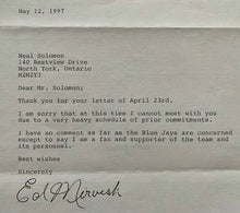 Load image into Gallery viewer, Ed Mirvish 1997 Signed Letter On His Theatre Leatterhead Vintage Autograph
