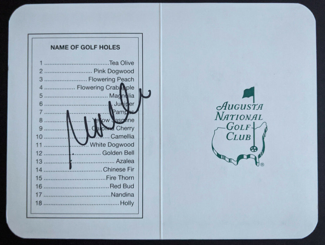 2003 Masters Golf Champion Mike Weir Autographed Signed Scorecard 1998 Issued