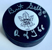 Load image into Gallery viewer, Brit Selby Signed Toronto Maple Leafs NHL Hockey Puck Autographed R Of Y 66
