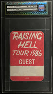 1986 Run DMC Raising Hell Tour Guest Backstage Pass Vintage Music iCert Rap Rock