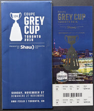 Load image into Gallery viewer, 2016 Grey Cup CFL Football Ticket + Envelope BMO Field Redblacks v Stampeders

