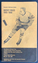 Load image into Gallery viewer, 1965-66 Hockey Rules Amateur Booklet Canada's National Game Vintage
