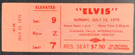 1975 Elvis Presley Concert Ticket Stub + Pocket Calendar Niagara Falls Vintage